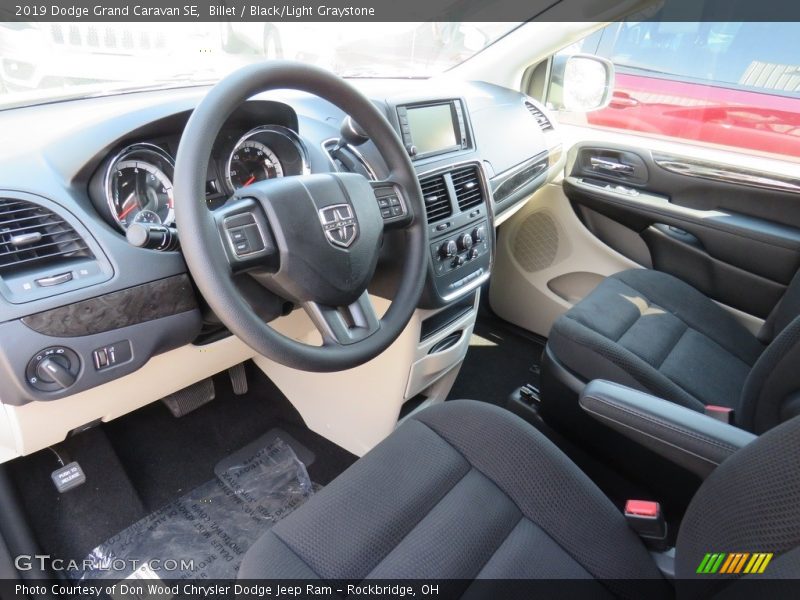Billet / Black/Light Graystone 2019 Dodge Grand Caravan SE