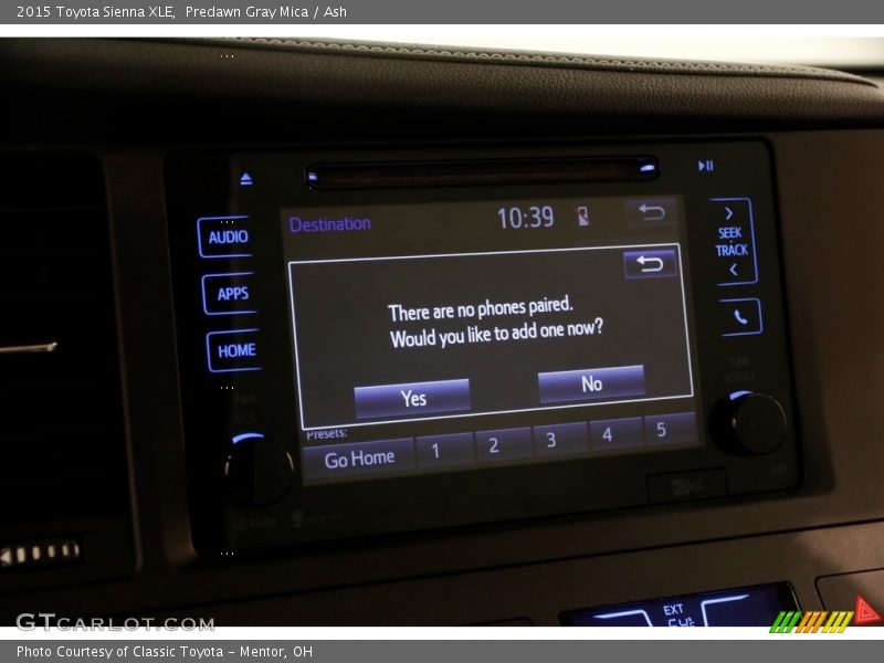 Predawn Gray Mica / Ash 2015 Toyota Sienna XLE