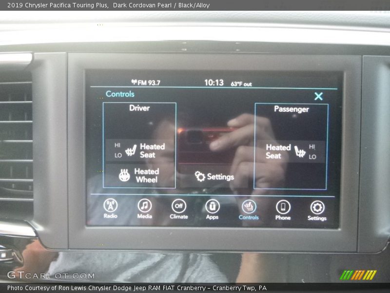 Dark Cordovan Pearl / Black/Alloy 2019 Chrysler Pacifica Touring Plus