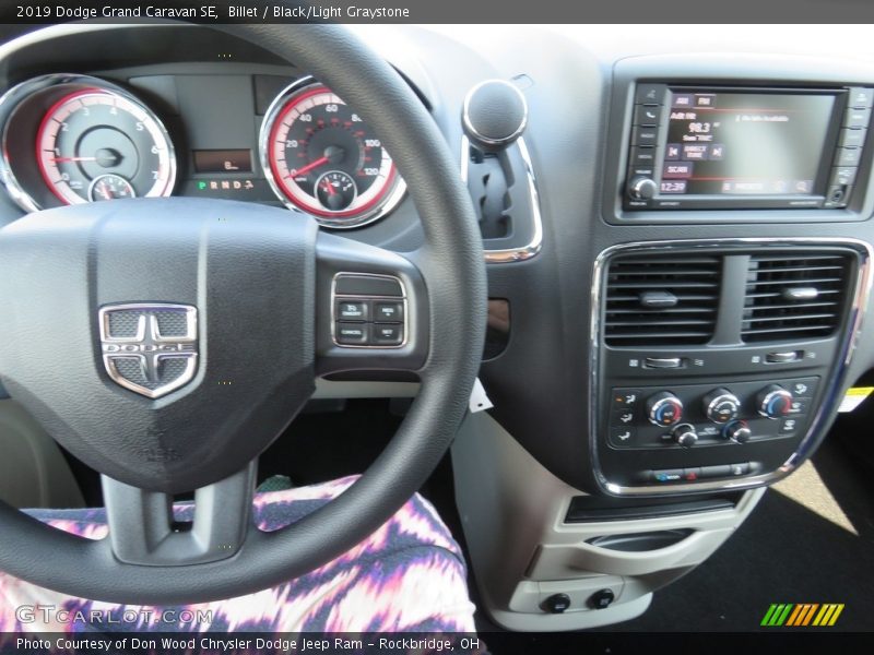 Billet / Black/Light Graystone 2019 Dodge Grand Caravan SE