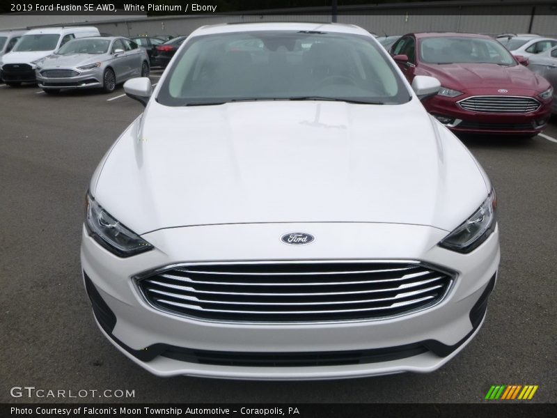 White Platinum / Ebony 2019 Ford Fusion SE AWD