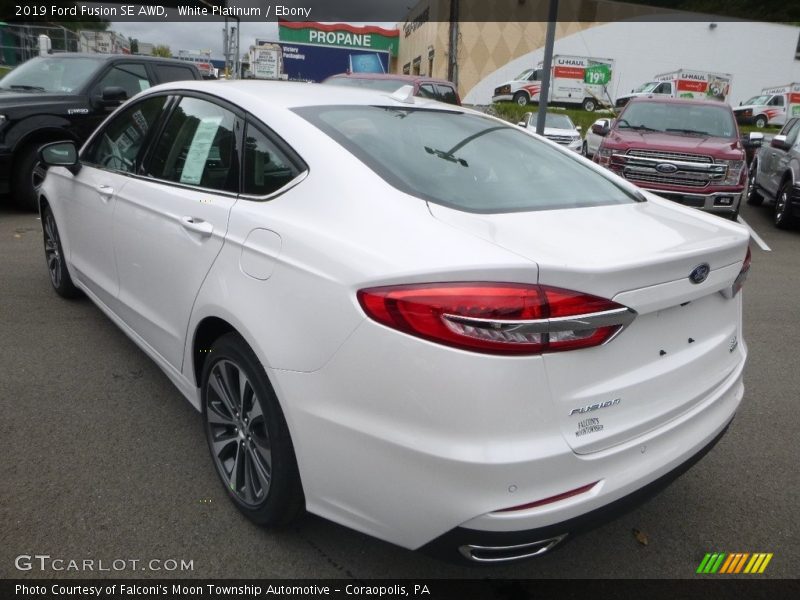 White Platinum / Ebony 2019 Ford Fusion SE AWD