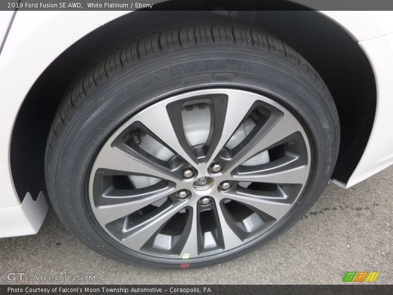 White Platinum / Ebony 2019 Ford Fusion SE AWD