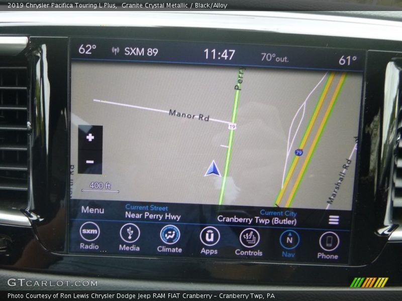 Granite Crystal Metallic / Black/Alloy 2019 Chrysler Pacifica Touring L Plus