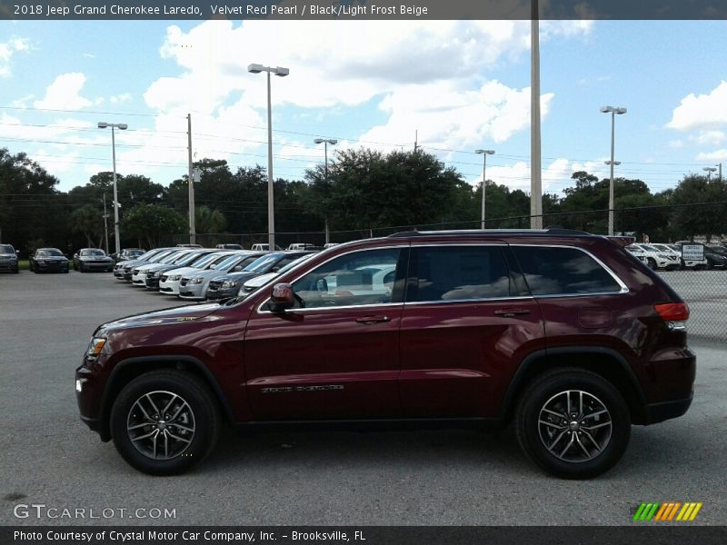 Velvet Red Pearl / Black/Light Frost Beige 2018 Jeep Grand Cherokee Laredo