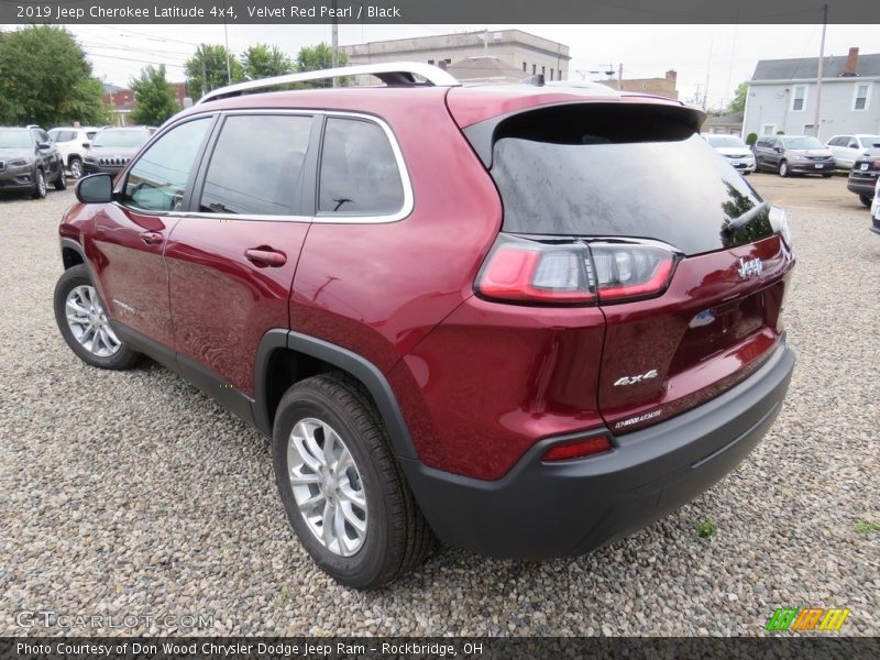 Velvet Red Pearl / Black 2019 Jeep Cherokee Latitude 4x4