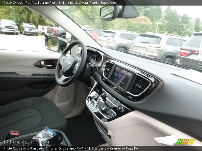 Brilliant Black Crystal Pearl / Black/Alloy 2019 Chrysler Pacifica Touring Plus