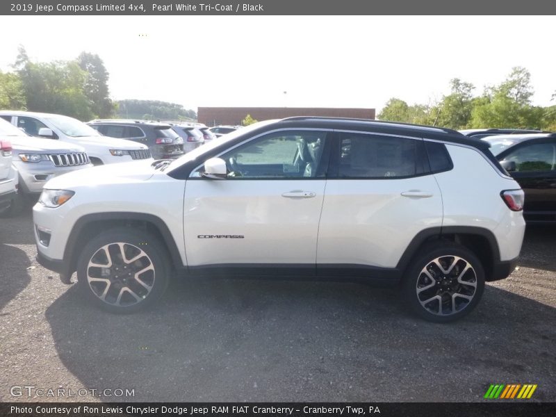 Pearl White Tri–Coat / Black 2019 Jeep Compass Limited 4x4