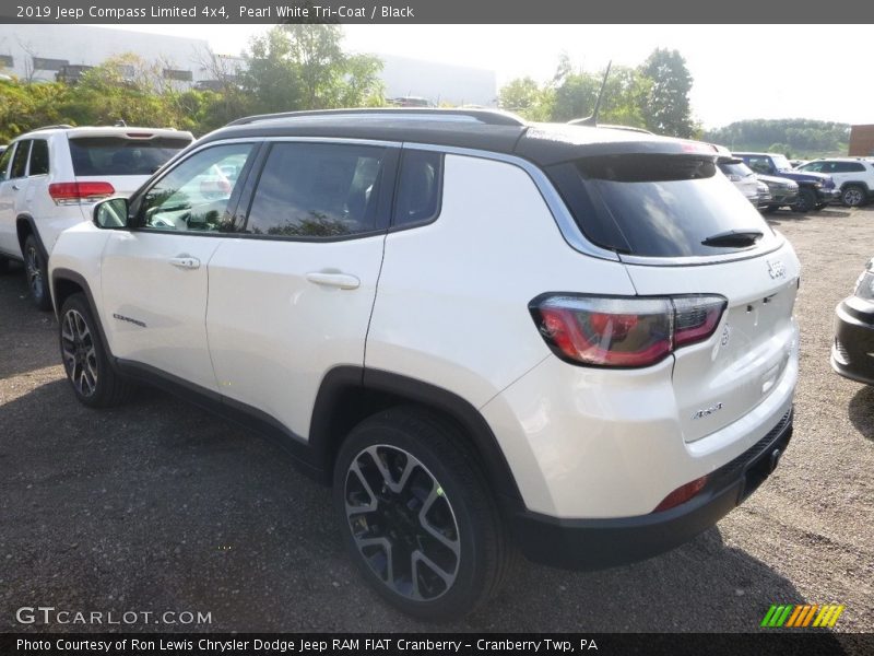 Pearl White Tri–Coat / Black 2019 Jeep Compass Limited 4x4