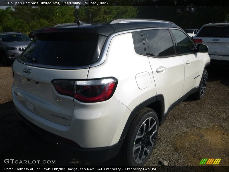 Pearl White Tri–Coat / Black 2019 Jeep Compass Limited 4x4