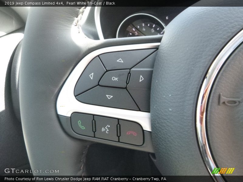 Pearl White Tri–Coat / Black 2019 Jeep Compass Limited 4x4