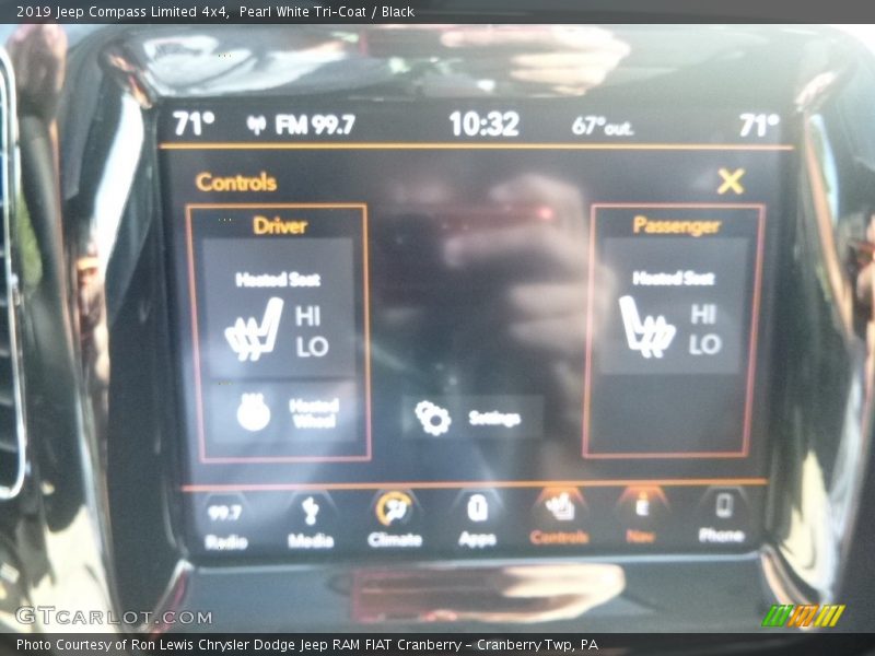 Pearl White Tri–Coat / Black 2019 Jeep Compass Limited 4x4