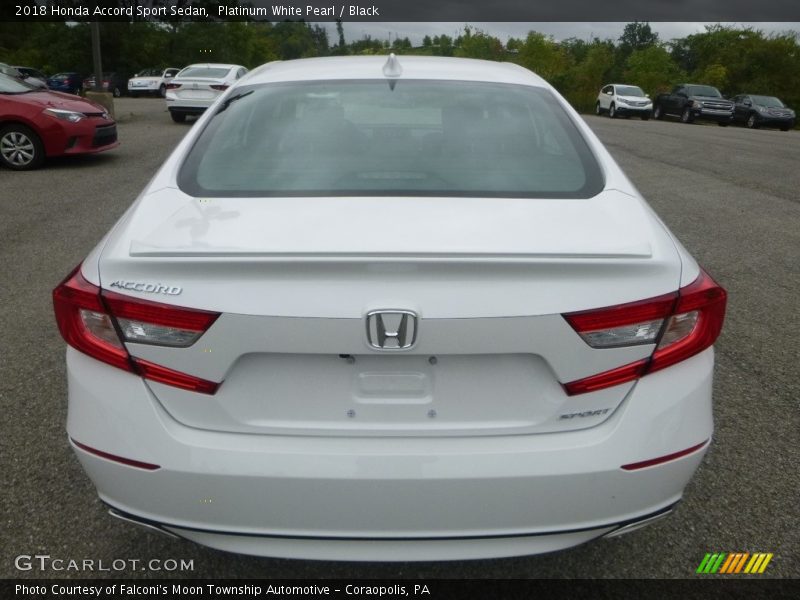 Platinum White Pearl / Black 2018 Honda Accord Sport Sedan