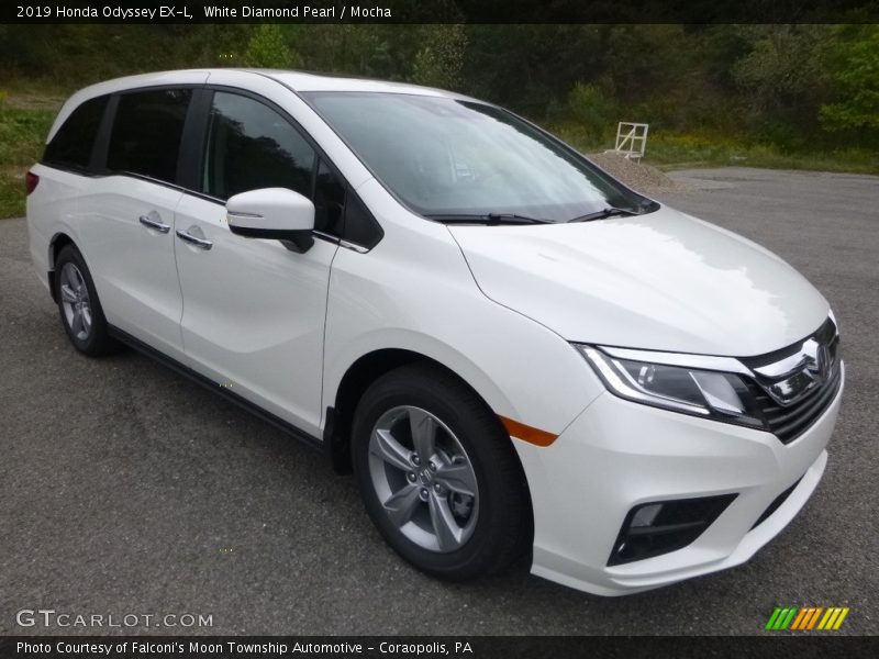 White Diamond Pearl / Mocha 2019 Honda Odyssey EX-L