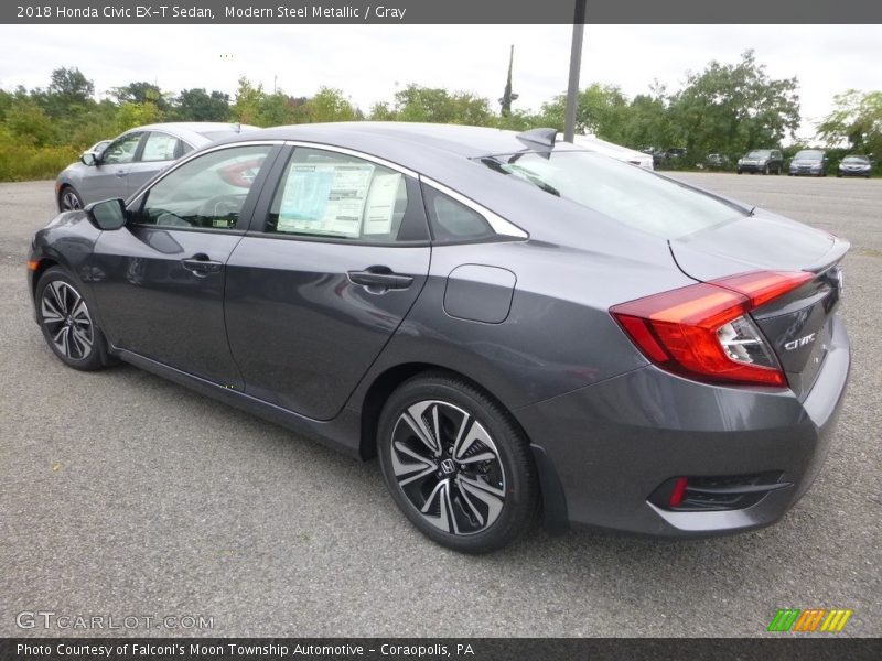Modern Steel Metallic / Gray 2018 Honda Civic EX-T Sedan