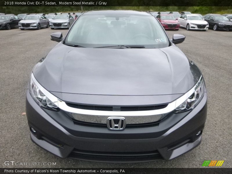 Modern Steel Metallic / Gray 2018 Honda Civic EX-T Sedan