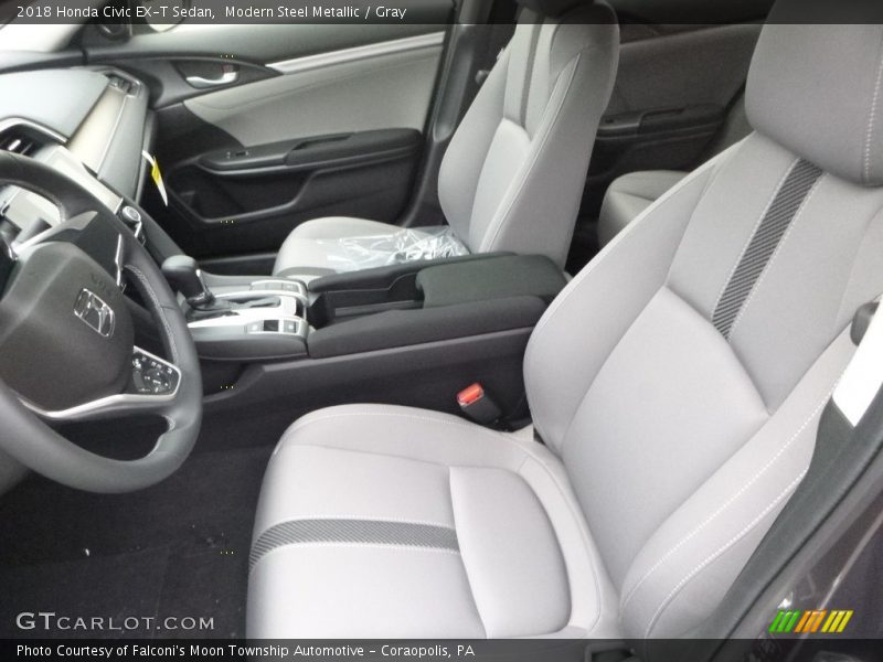 Modern Steel Metallic / Gray 2018 Honda Civic EX-T Sedan