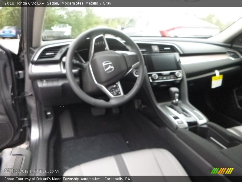 Modern Steel Metallic / Gray 2018 Honda Civic EX-T Sedan