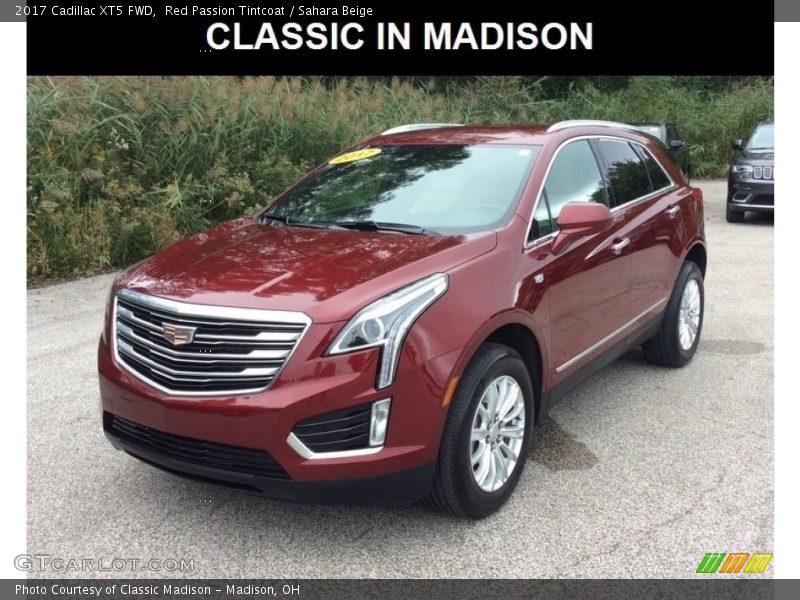 Red Passion Tintcoat / Sahara Beige 2017 Cadillac XT5 FWD