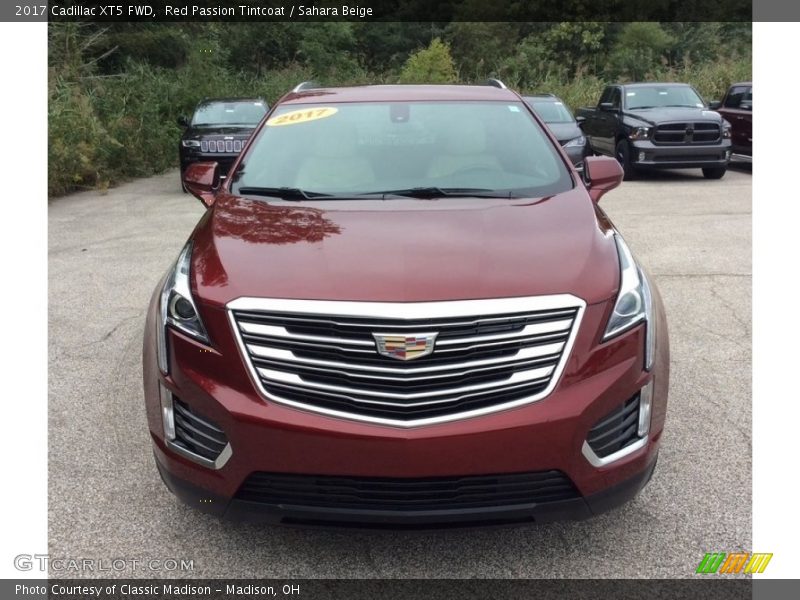 Red Passion Tintcoat / Sahara Beige 2017 Cadillac XT5 FWD
