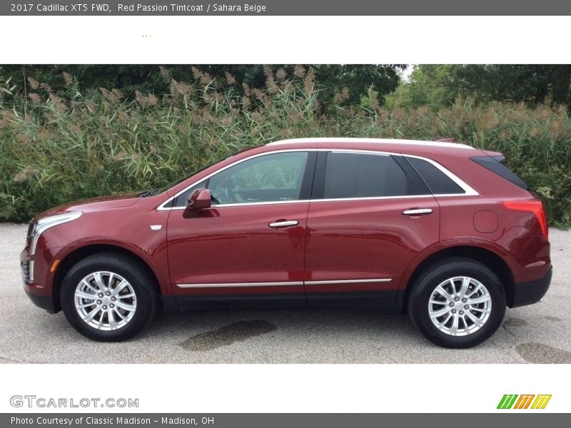 Red Passion Tintcoat / Sahara Beige 2017 Cadillac XT5 FWD