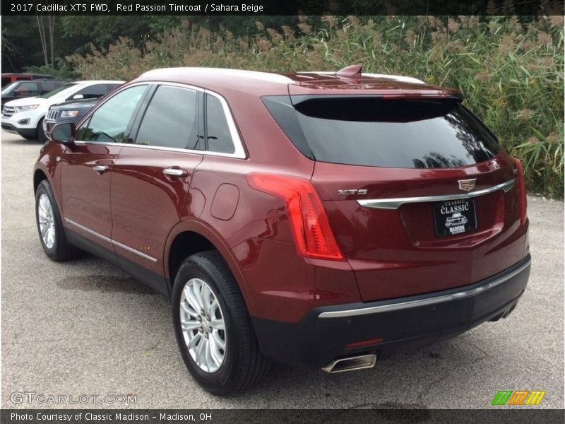 Red Passion Tintcoat / Sahara Beige 2017 Cadillac XT5 FWD