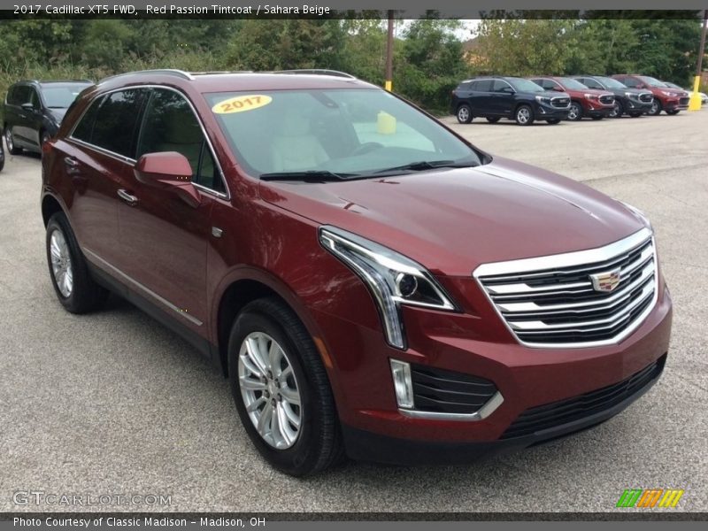 Red Passion Tintcoat / Sahara Beige 2017 Cadillac XT5 FWD