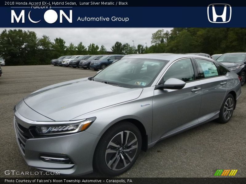 Lunar Silver Metallic / Black 2018 Honda Accord EX-L Hybrid Sedan