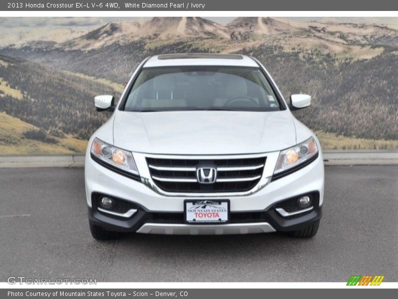 White Diamond Pearl / Ivory 2013 Honda Crosstour EX-L V-6 4WD