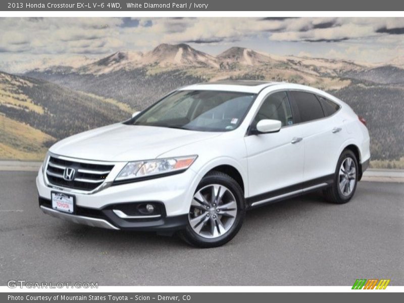 White Diamond Pearl / Ivory 2013 Honda Crosstour EX-L V-6 4WD