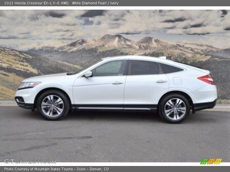 White Diamond Pearl / Ivory 2013 Honda Crosstour EX-L V-6 4WD
