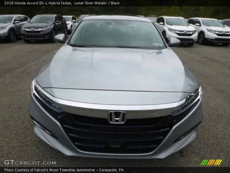 Lunar Silver Metallic / Black 2018 Honda Accord EX-L Hybrid Sedan