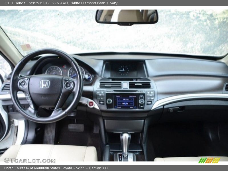 White Diamond Pearl / Ivory 2013 Honda Crosstour EX-L V-6 4WD