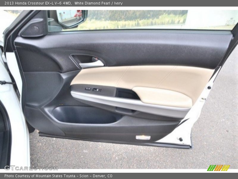 White Diamond Pearl / Ivory 2013 Honda Crosstour EX-L V-6 4WD