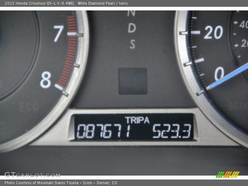 White Diamond Pearl / Ivory 2013 Honda Crosstour EX-L V-6 4WD