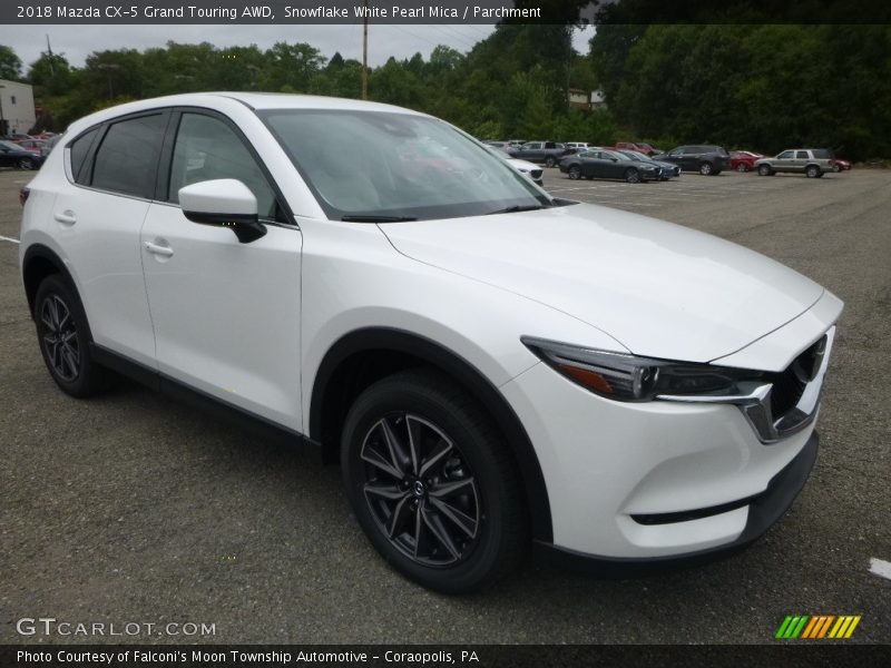 Snowflake White Pearl Mica / Parchment 2018 Mazda CX-5 Grand Touring AWD