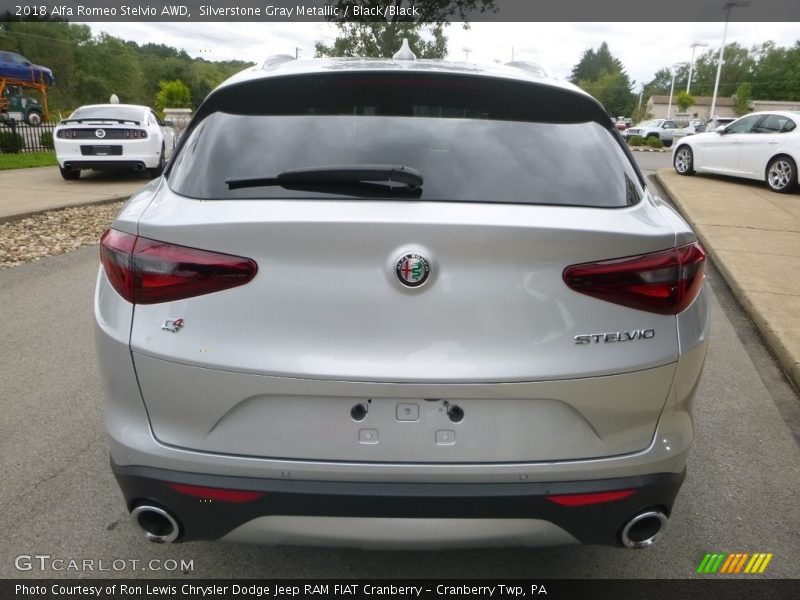 Silverstone Gray Metallic / Black/Black 2018 Alfa Romeo Stelvio AWD