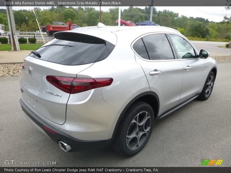 Silverstone Gray Metallic / Black/Black 2018 Alfa Romeo Stelvio AWD