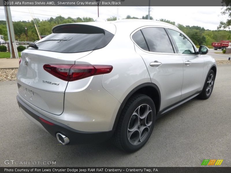 Silverstone Gray Metallic / Black/Black 2018 Alfa Romeo Stelvio AWD