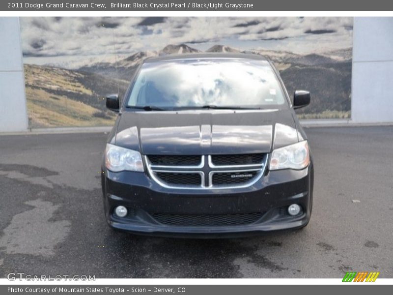 Brilliant Black Crystal Pearl / Black/Light Graystone 2011 Dodge Grand Caravan Crew