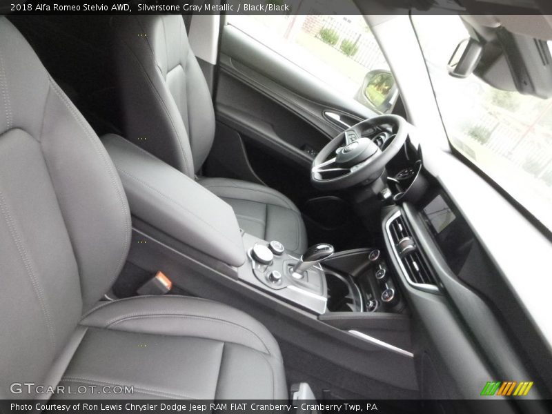 Silverstone Gray Metallic / Black/Black 2018 Alfa Romeo Stelvio AWD
