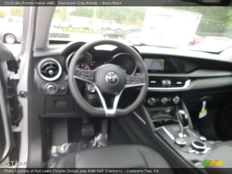 Silverstone Gray Metallic / Black/Black 2018 Alfa Romeo Stelvio AWD