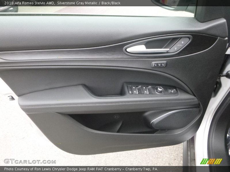 Silverstone Gray Metallic / Black/Black 2018 Alfa Romeo Stelvio AWD