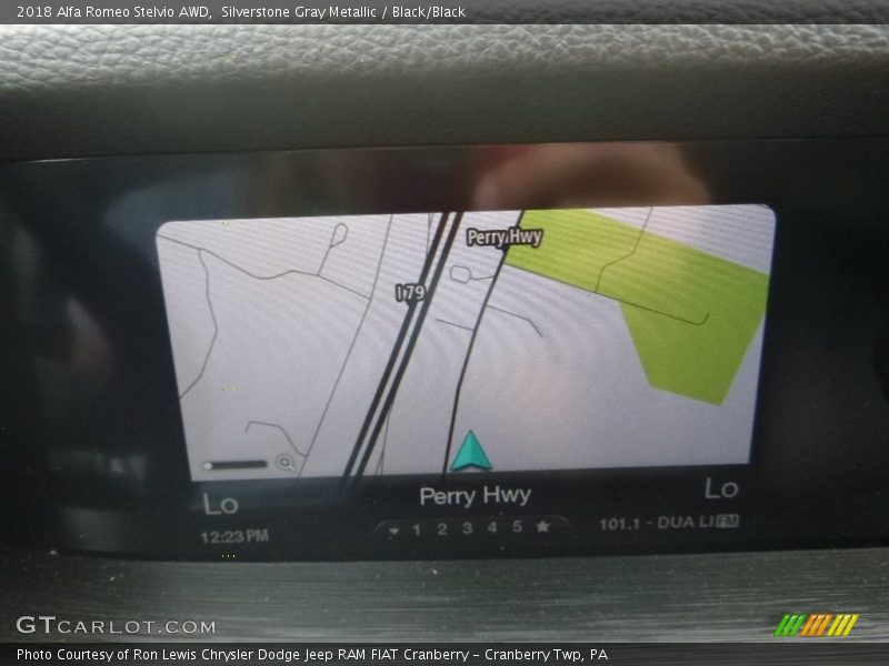 Silverstone Gray Metallic / Black/Black 2018 Alfa Romeo Stelvio AWD