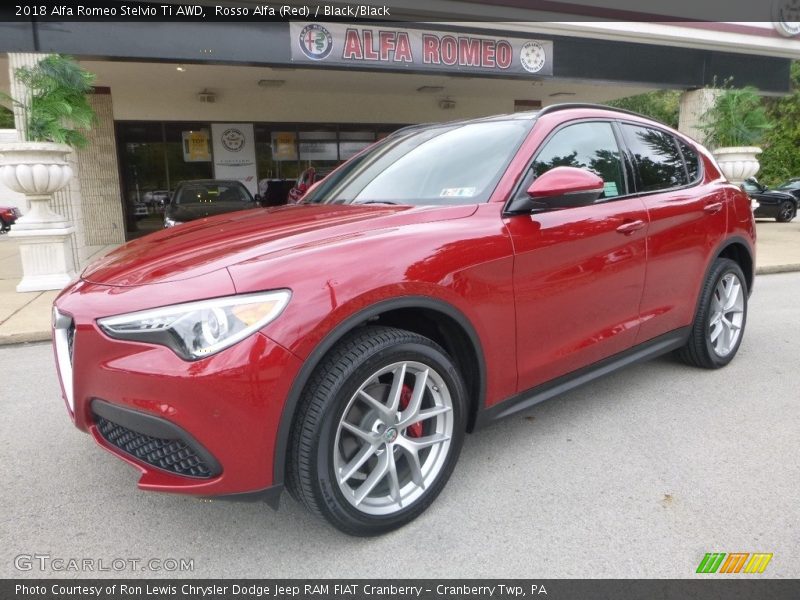 Rosso Alfa (Red) / Black/Black 2018 Alfa Romeo Stelvio Ti AWD