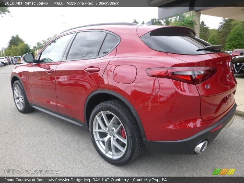 Rosso Alfa (Red) / Black/Black 2018 Alfa Romeo Stelvio Ti AWD