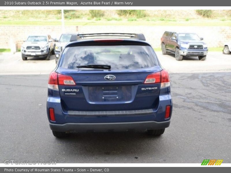 Azurite Blue Pearl / Warm Ivory 2010 Subaru Outback 2.5i Premium Wagon