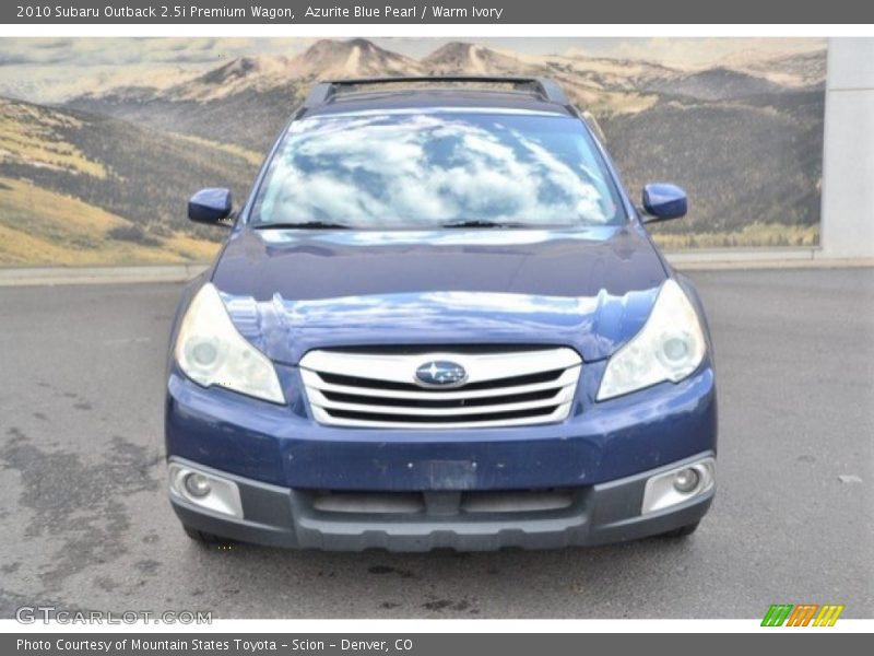 Azurite Blue Pearl / Warm Ivory 2010 Subaru Outback 2.5i Premium Wagon