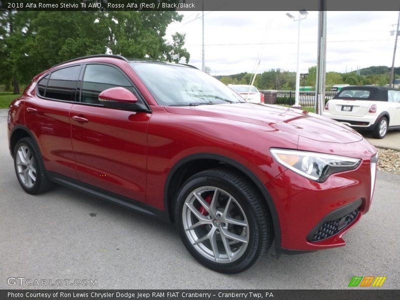 Rosso Alfa (Red) / Black/Black 2018 Alfa Romeo Stelvio Ti AWD