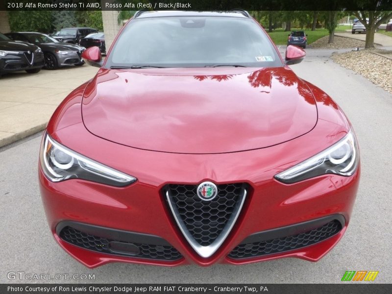 Rosso Alfa (Red) / Black/Black 2018 Alfa Romeo Stelvio Ti AWD